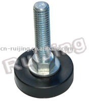 Adjustable plastic leveling feet